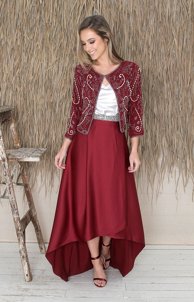 Tessa Skirt - Burgundy