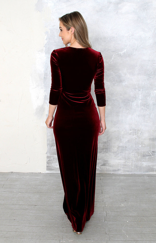 Loni Gown - Burgundy