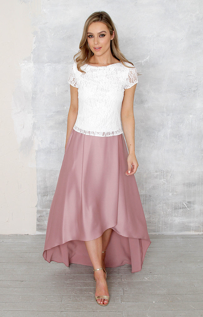 Saya Luxe Lace Top - Ivory