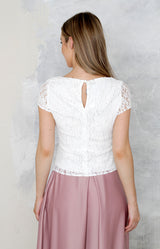 Saya Luxe Lace Top - Ivory