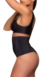 Invisible High Waist Thong - Black