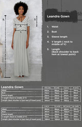 Leandra Hand Embellished Gown - Sage