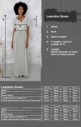 Leandra Hand Embellished Gown - Sage