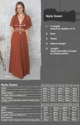 Nyla Gown - Rust