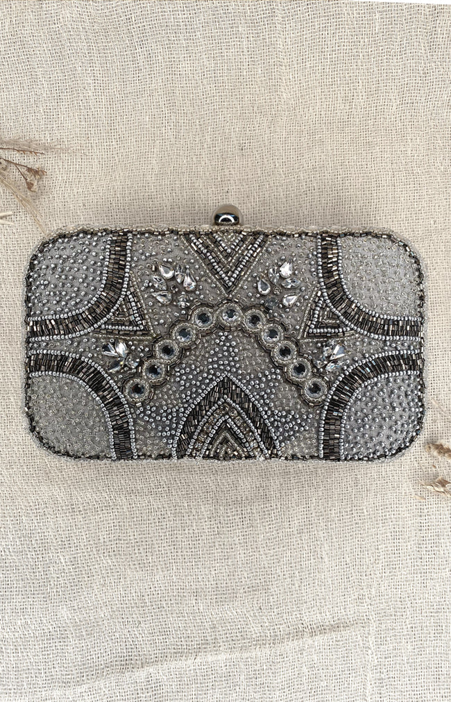 Maya Handbag - Pewter/Light Silver