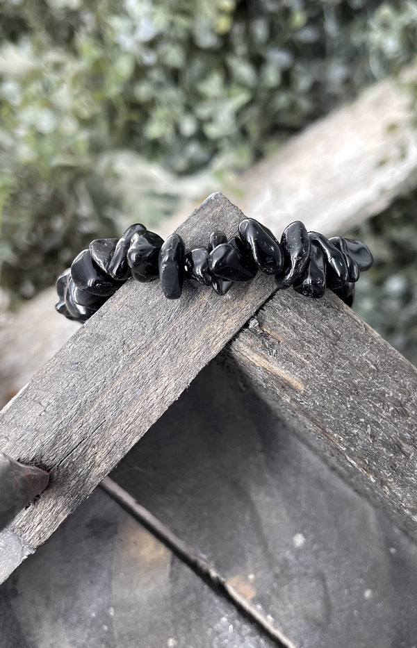 Black Agate Chipstone Bracelet