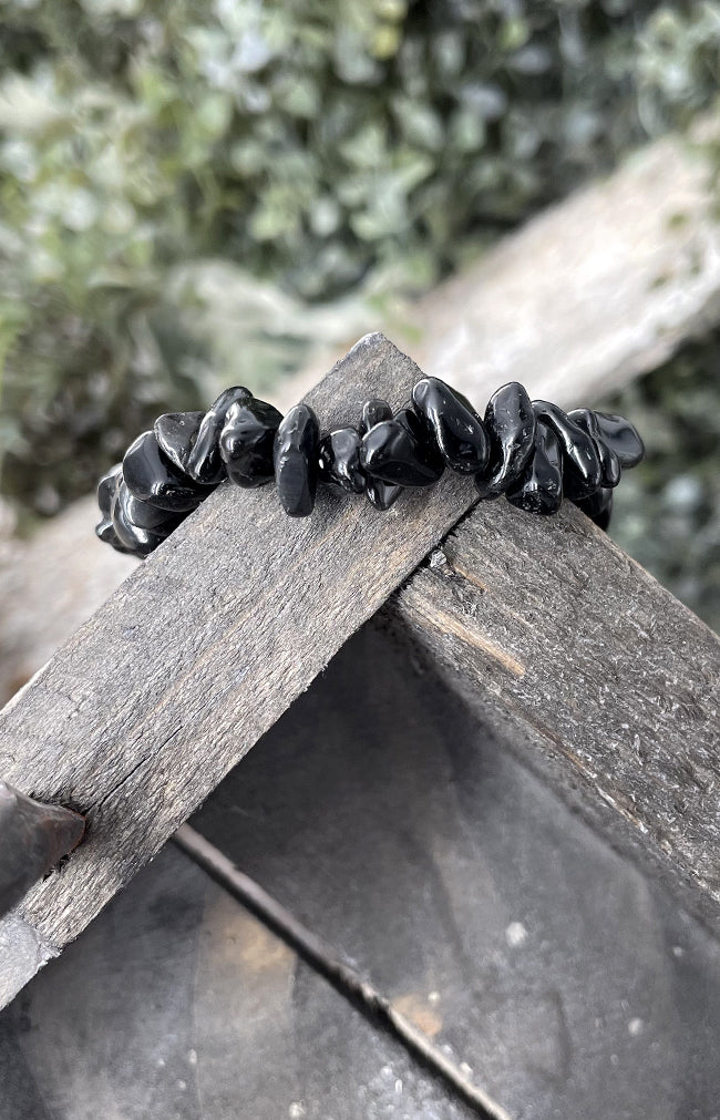 Black Agate Chipstone Bracelet