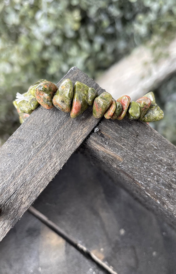 Green Jasper Chipstone Bracelet