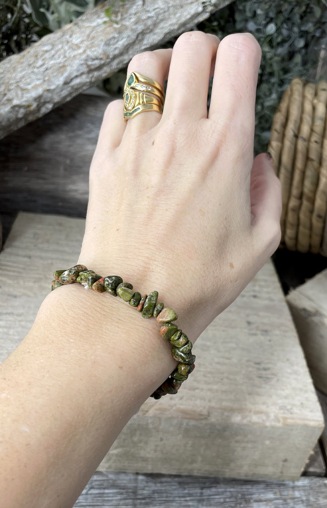 Green Jasper Chipstone Bracelet