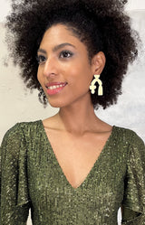 Bertille Earrings - Brass