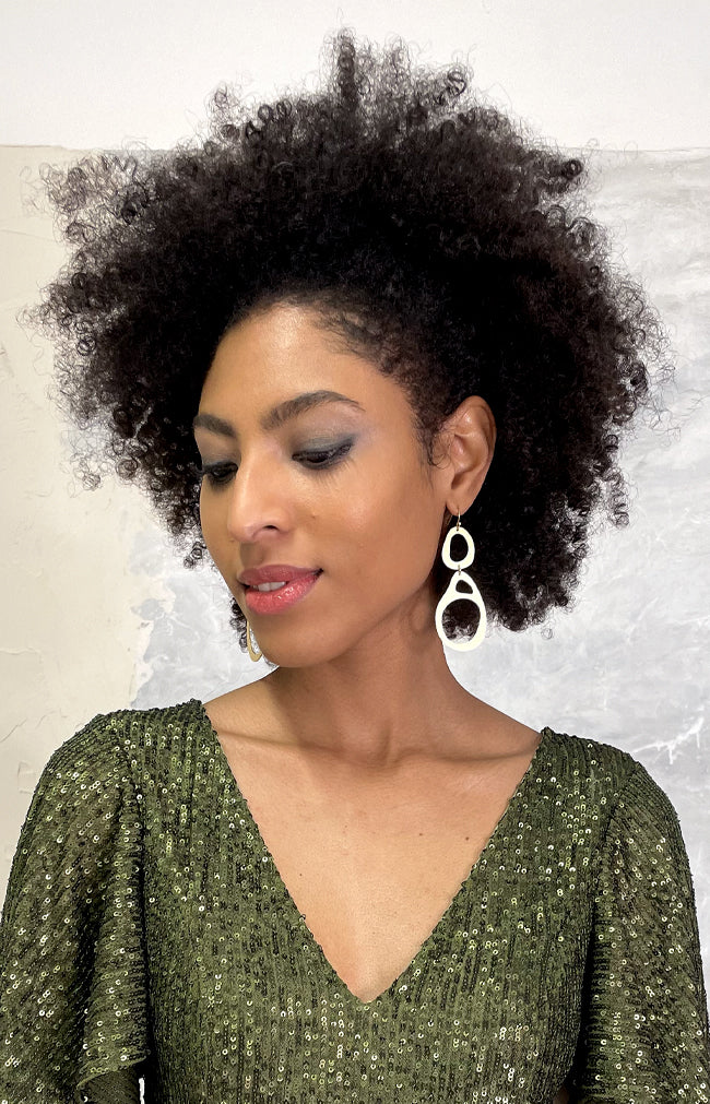 Laine Earrings - Brass