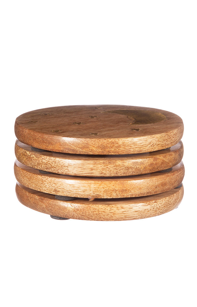 Crescent Moon Coasters - set of 4