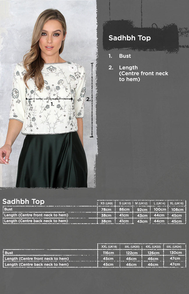 Sadhbh Beaded Top - Ivory Multi