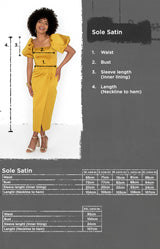 Sole Satin Dress - Canary Yellow