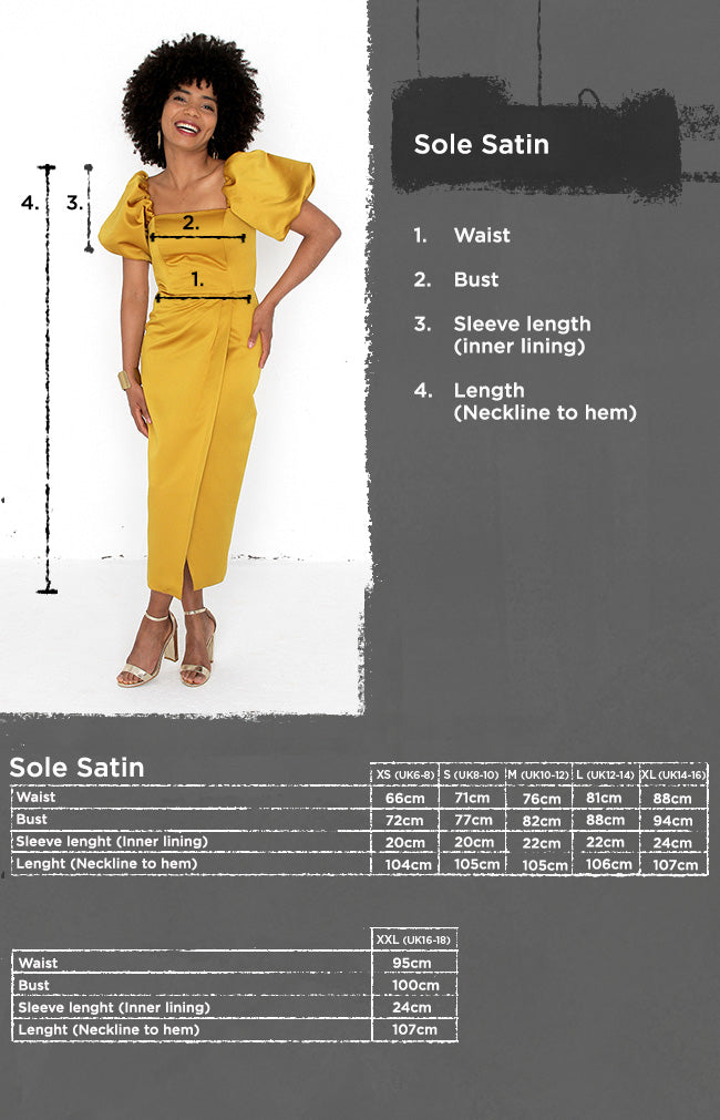 Sole Satin Dress - Canary Yellow
