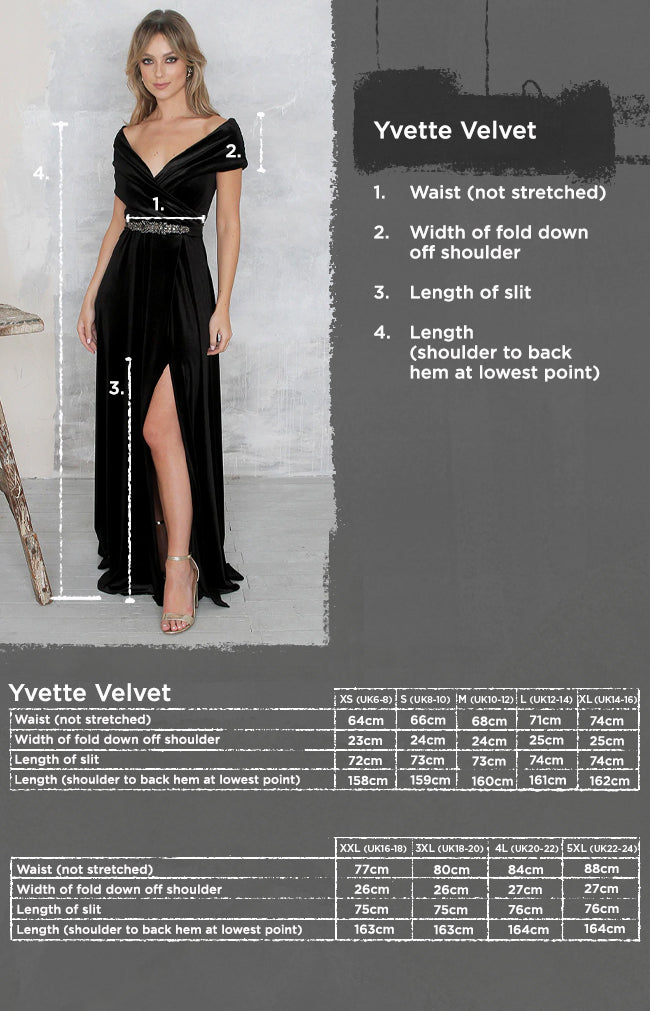 Yvette Velvet Gown - Black