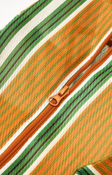 Large Striped Bag- Green