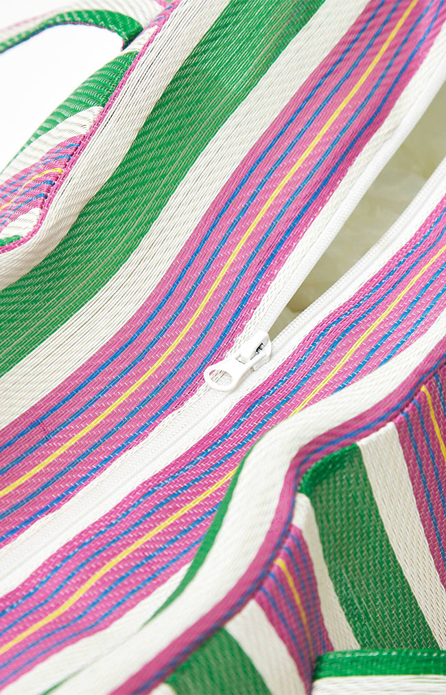 Large Striped Bag- Purple