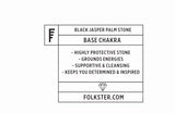 Teardrop Keyring - Black Jasper