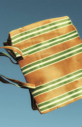 Large Striped Bag- Green