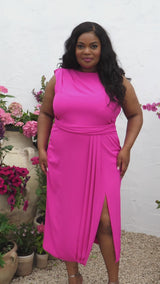 Katie Dress - Fuchsia