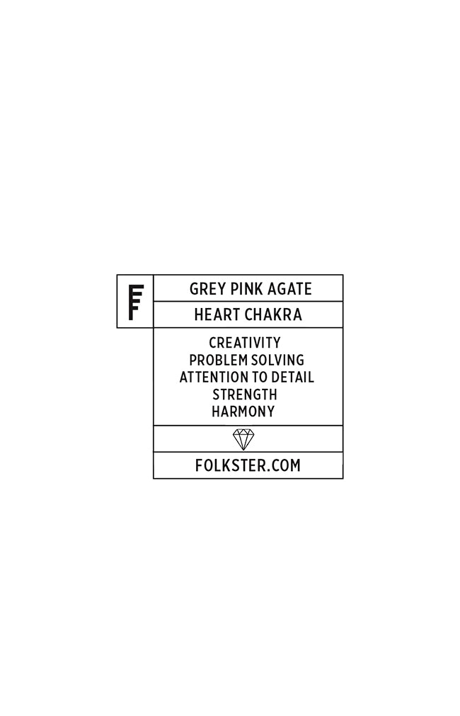 Grey & Pink Agate Tumblestone