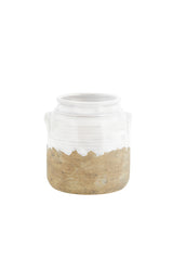 Stoneware vase - White/Natural