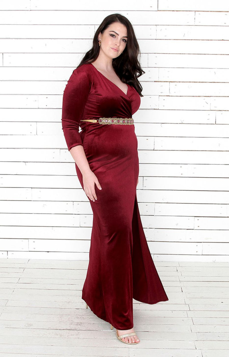 Loni Gown - Burgundy