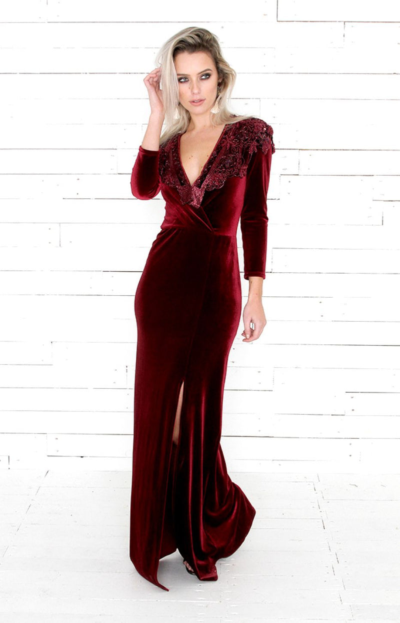 Riley Cape - Burgundy - ONE SIZE