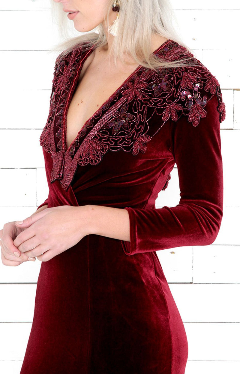 Riley Cape - Burgundy - ONE SIZE