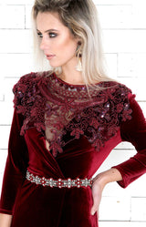 Riley Cape - Burgundy - ONE SIZE