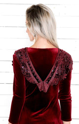 Riley Cape - Burgundy - ONE SIZE