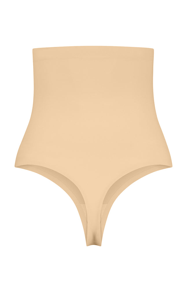 Invisible High Waist Thong - Cream