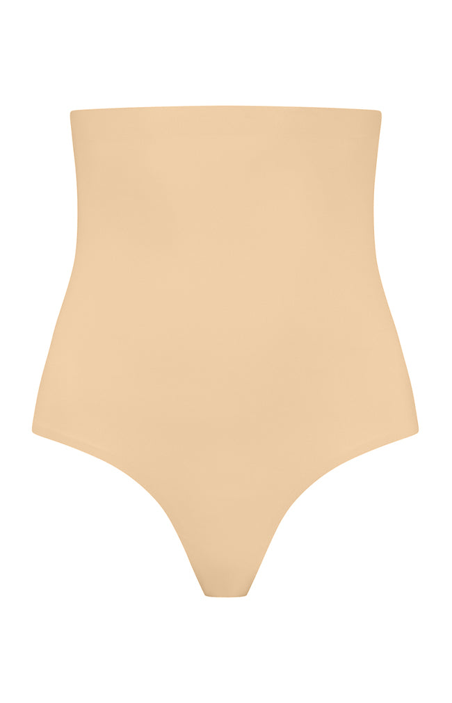 Invisible High Waist Thong - Cream