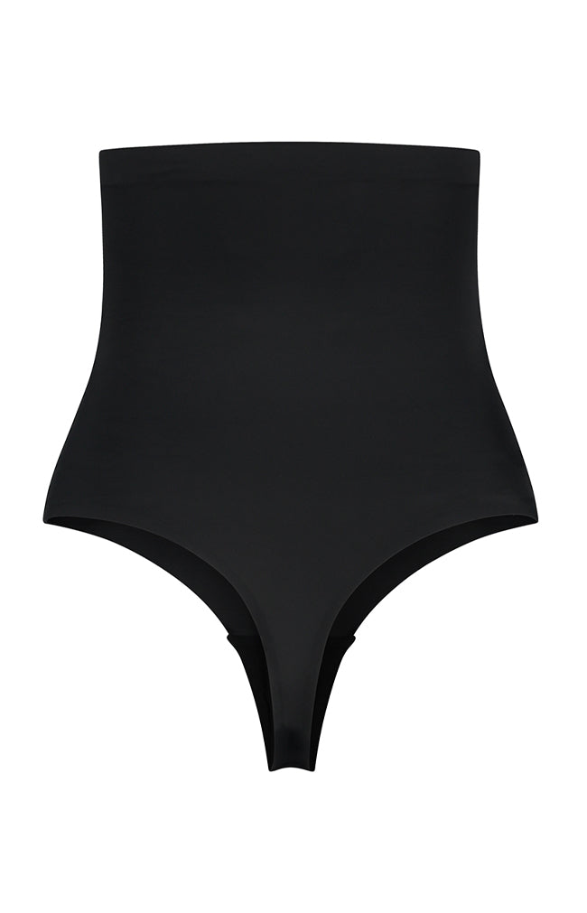 Invisible High Waist Thong - Black