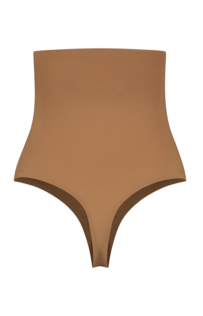 Invisible High Waist Thong - Taupe