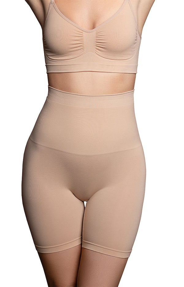 Seamless High Waisted Shorts - Cream